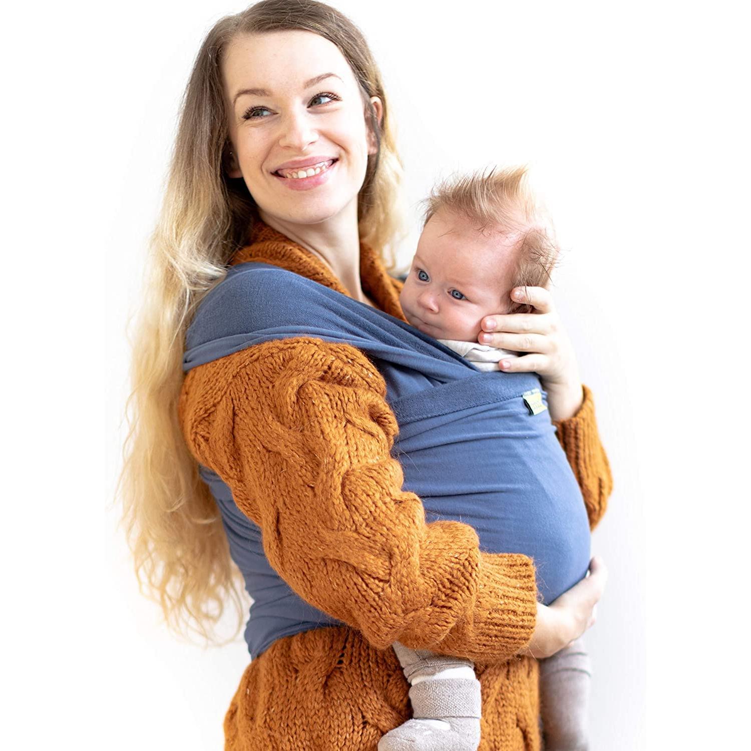 Kangura portabebés Fular elástico portabebé Boba Wrap Vintage Blue