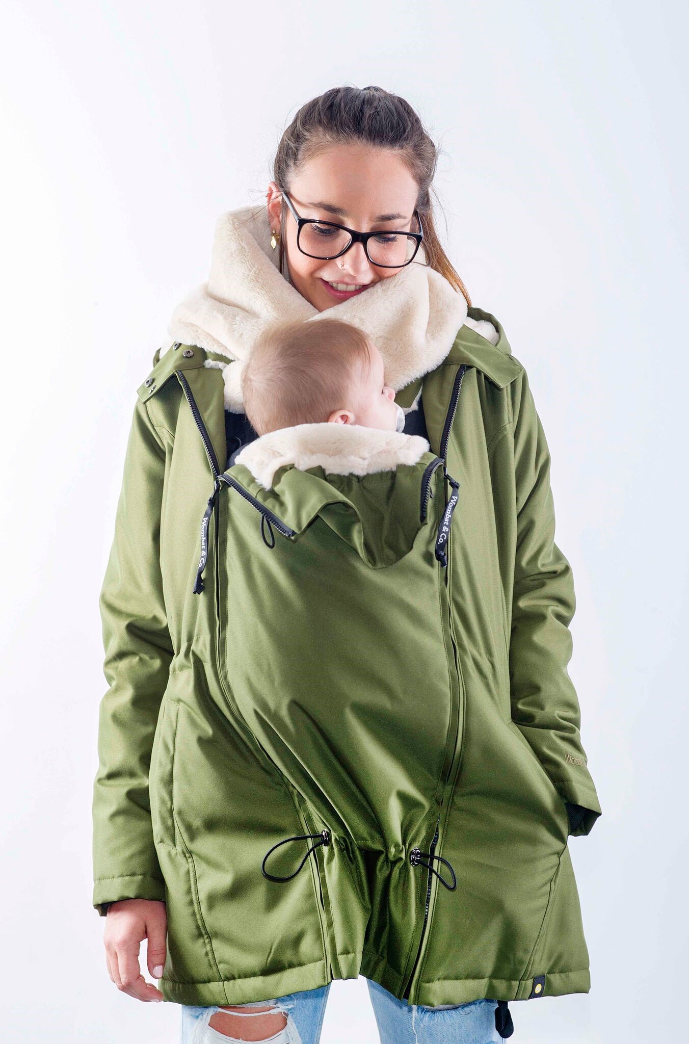 Kangura portabebés Abrigo de Porteo y Premamá Wallaby Forest Green