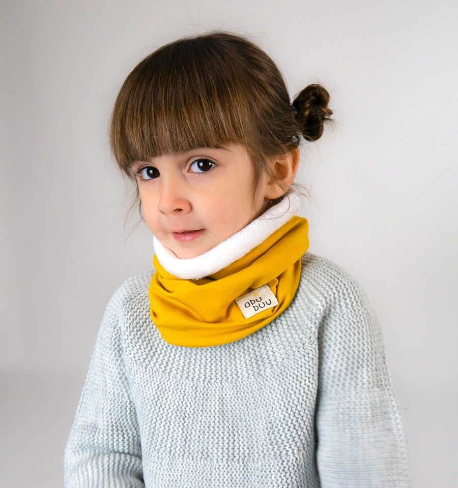 Kangura portabebés Cuello Bandana Abubuu Warm Warm Moutarde