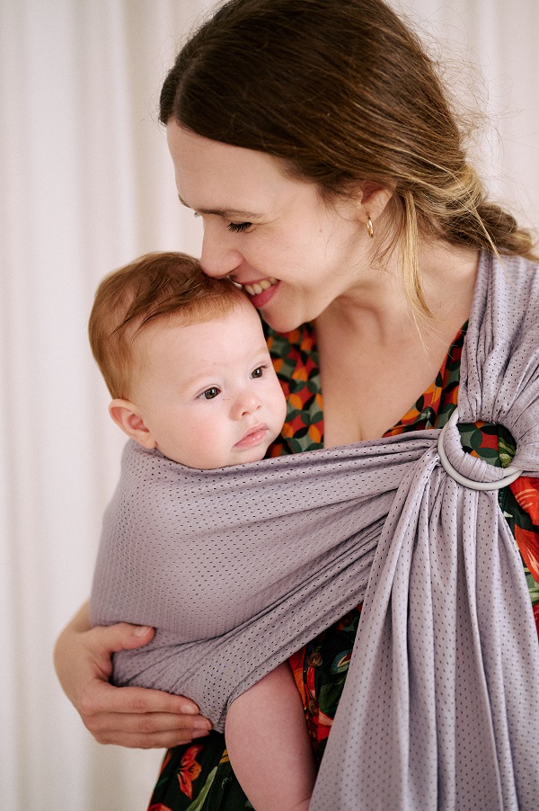 Kangura portabebés Bandolera Portabebé de Agua Momawo Splash Grey