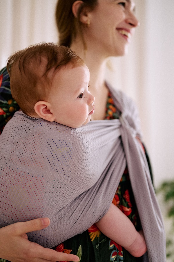 Kangura portabebés Bandolera Portabebé de Agua Momawo Splash Grey