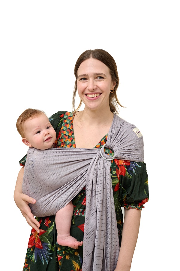 Kangura portabebés Bandolera Portabebé de Agua Momawo Splash Grey