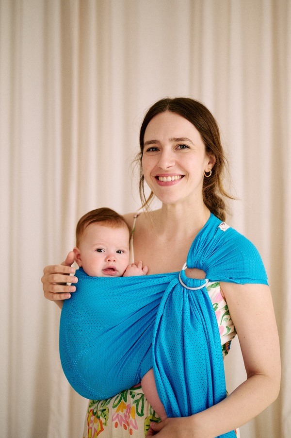 Kangura portabebés Bandolera Portabebé de Agua Momawo Splash Petrol