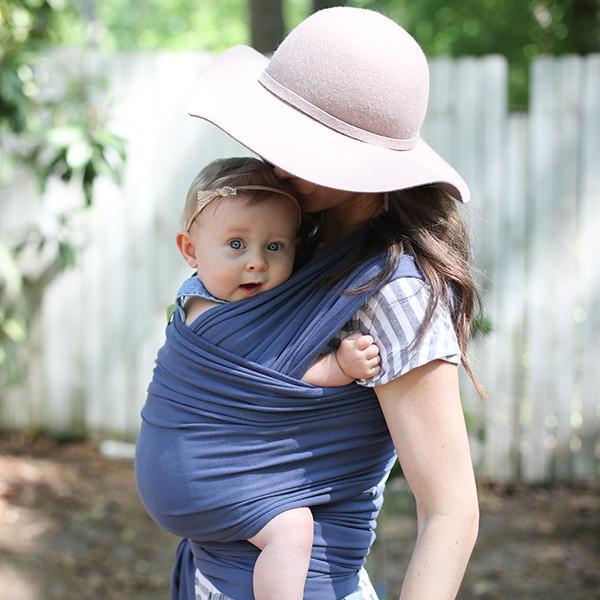 Kangura portabebés Fular elástico portabebé Boba Wrap Vintage Blue