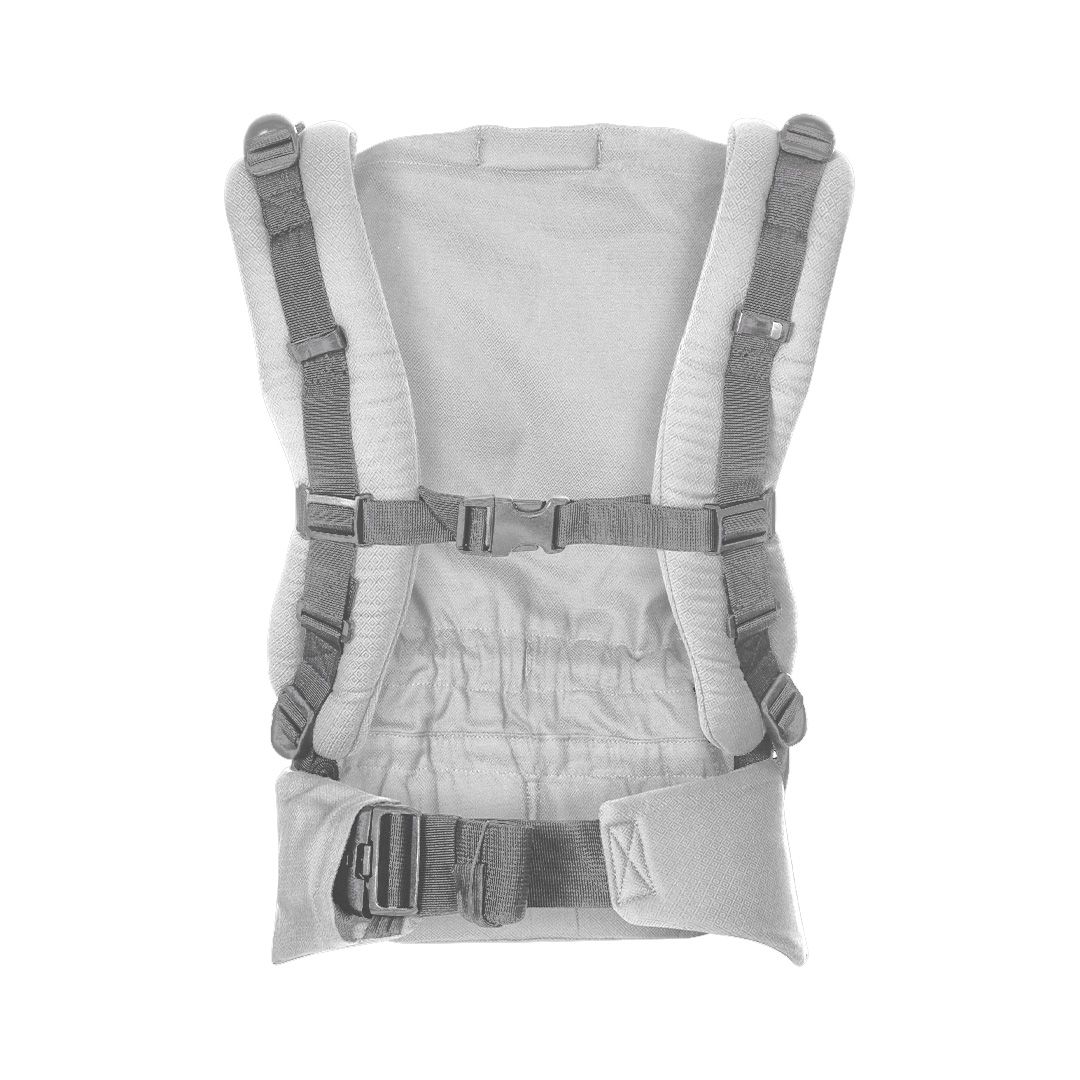 Kangura portabebés Mochila Evolutiva Portabebés Quokkababy E-Carrier Silver Diamond
