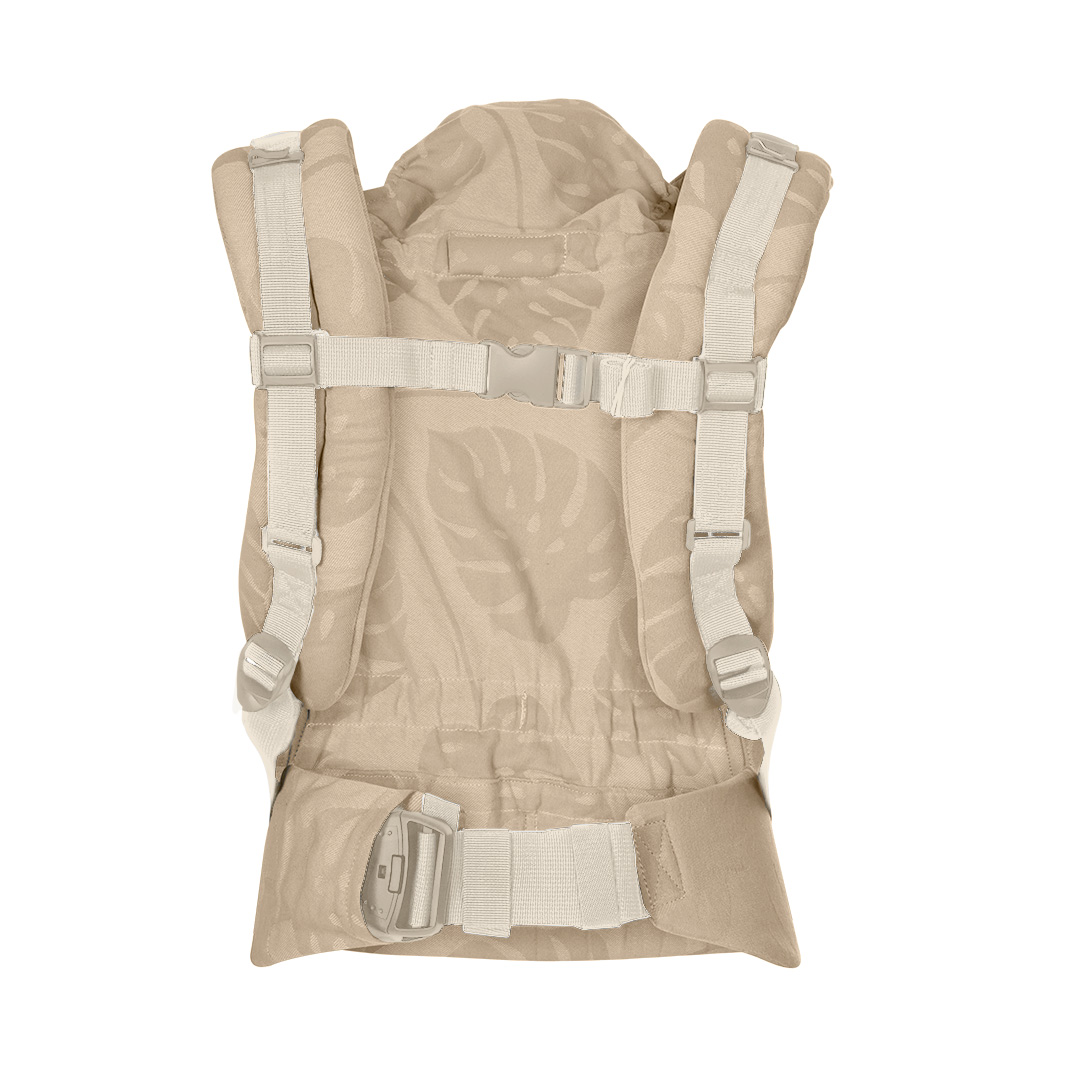 Kangura portabebés Mochila Evolutiva Portabebés Quokkababy E-Carrier Taupe Leaves