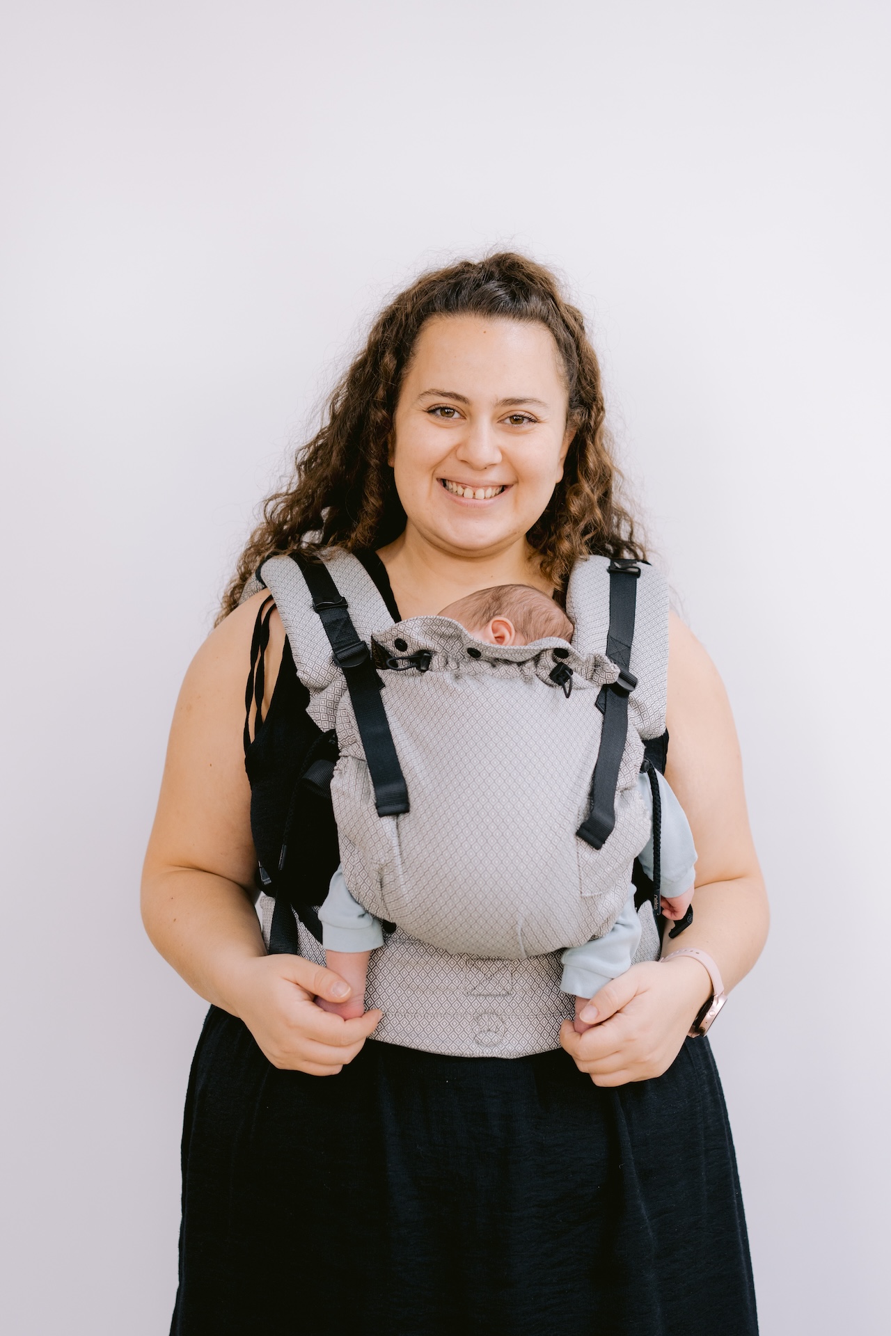 Kangura portabebés Mochila Evolutiva Portabebé Neko Smart Baby Grey diamond (100% algodón orgánico)